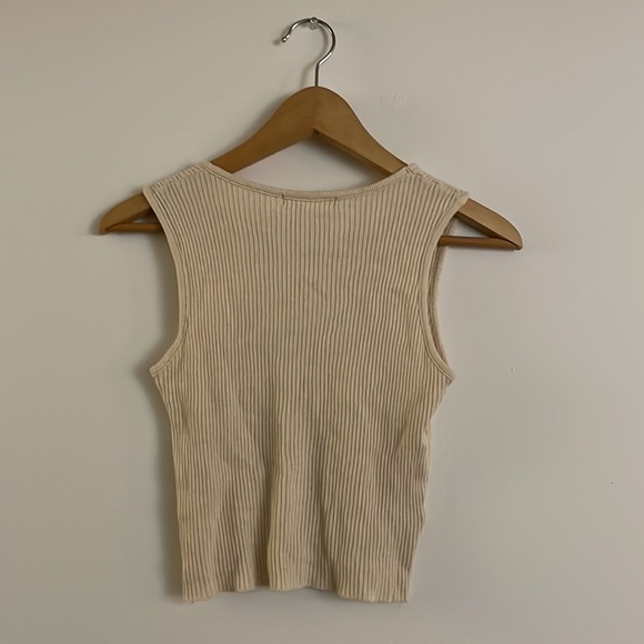 Ribbed sleeveless top - Picture 2 of 2